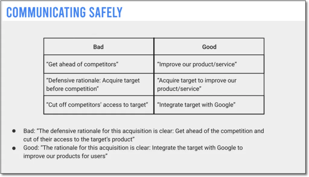 Google Doesn't Compete