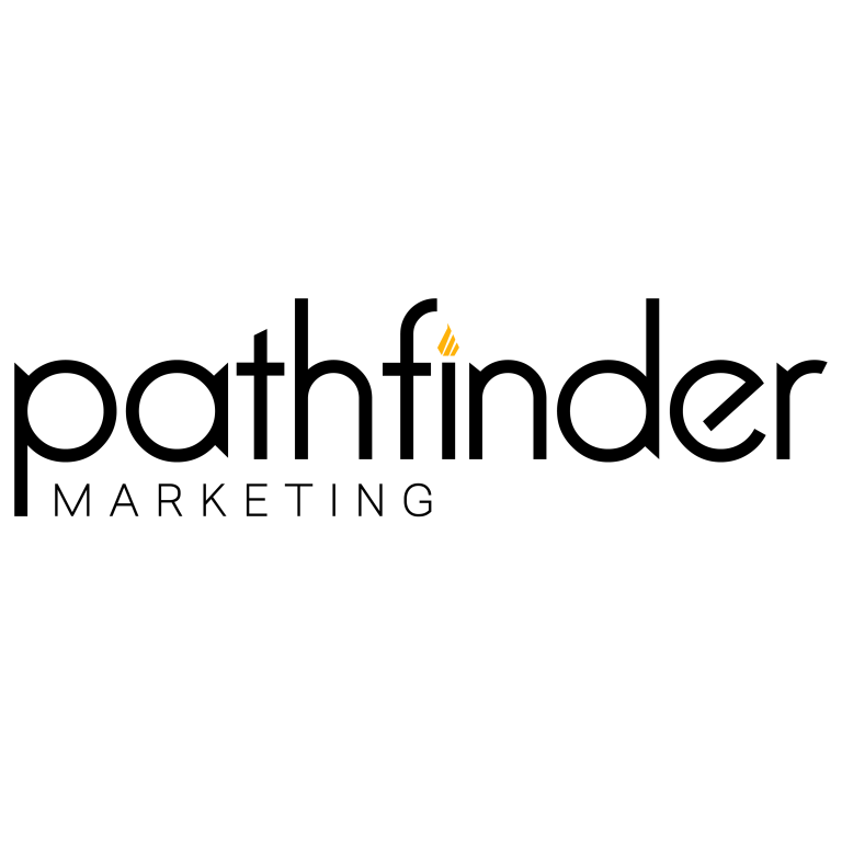 Pathfinder Marketing Logo 800px black orange white 768x768