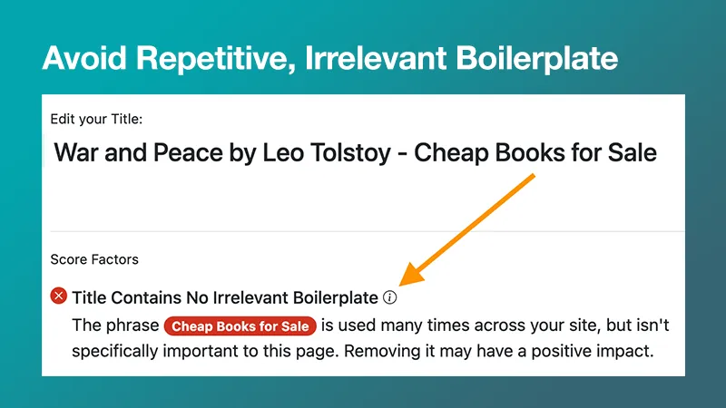 Avoid Repetitive and Irrelevant Boilerplate