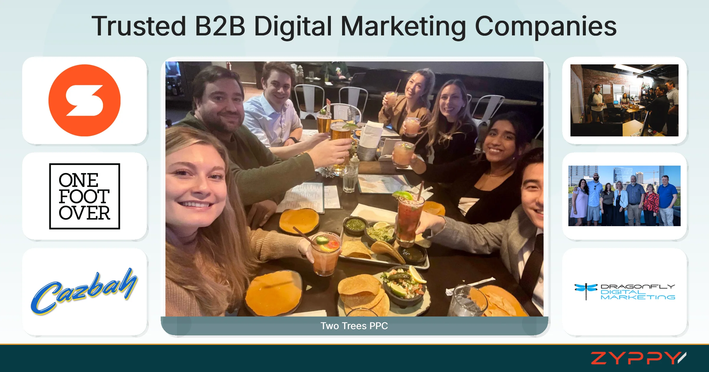 Trusted B2B Digital Marketing Companies: Two Trees PPC, 3.7 Designs, and others