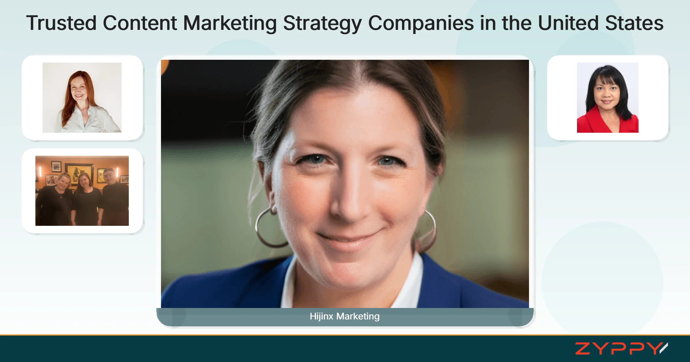 Trusted Content Marketing Strategy Companies in the United States: Hijinx Marketing, Communicate Grace, LLC, and others