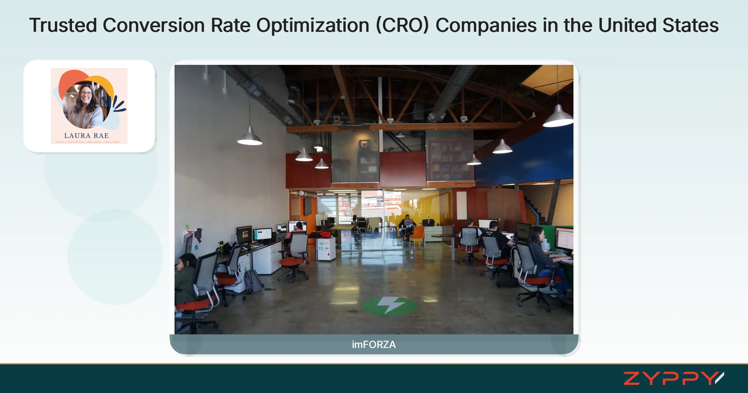 Trusted Conversion Rate Optimization (CRO) Companies in the United States: imFORZA and Laura Rae Consulting