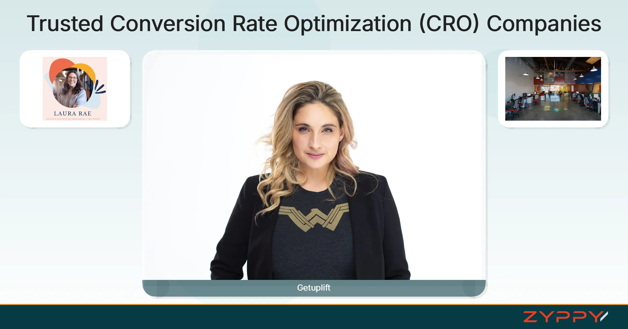 Trusted Conversion Rate Optimization (CRO) Companies: Getuplift, Laura Rae Consulting, and others