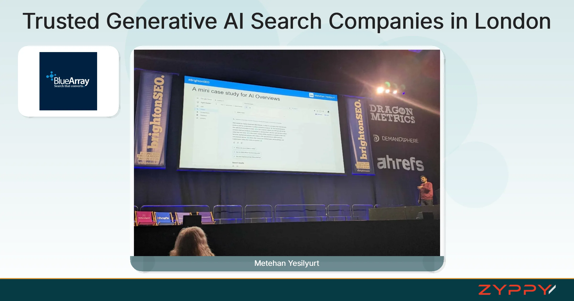 Trusted Generative AI Search Companies in London: Metehan Yesilyurt and Blue Array