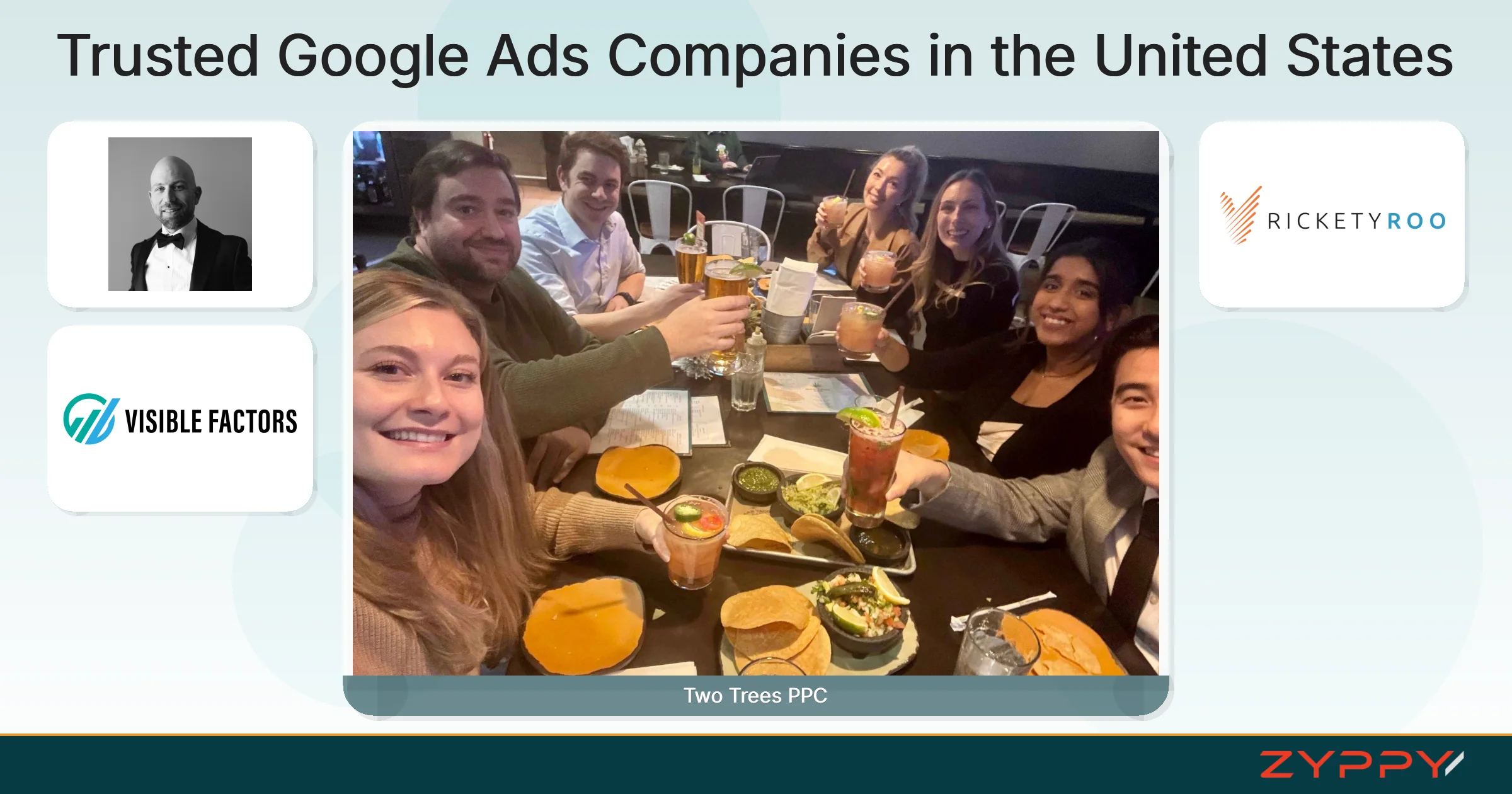 Trusted Google Ads Companies in the United States: Two Trees PPC, Good At Marketing, and others