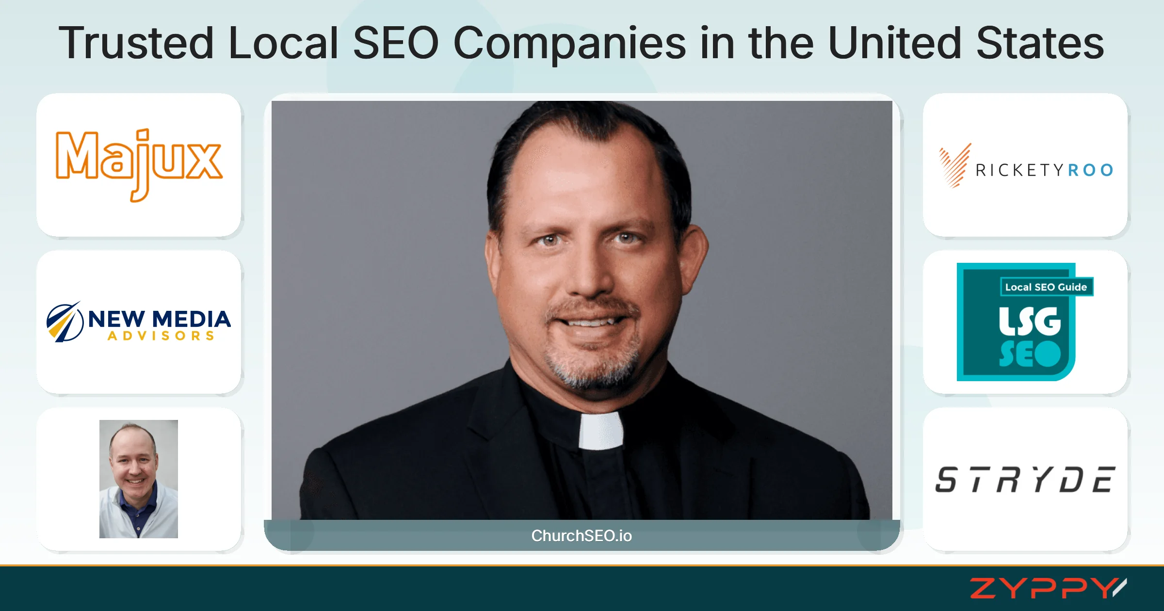 Trusted Local SEO Companies in the United States: ChurchSEO.io, Good At Marketing, and others