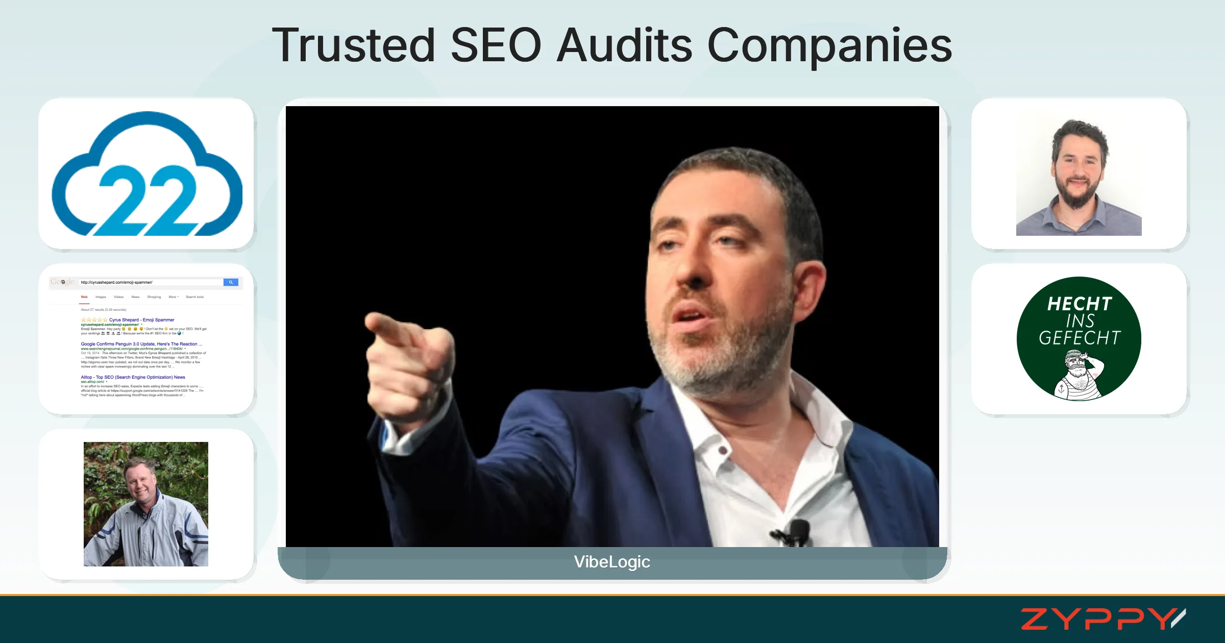 Trusted SEO Audits Companies: VibeLogic, HECHT INS GEFECHT, and others