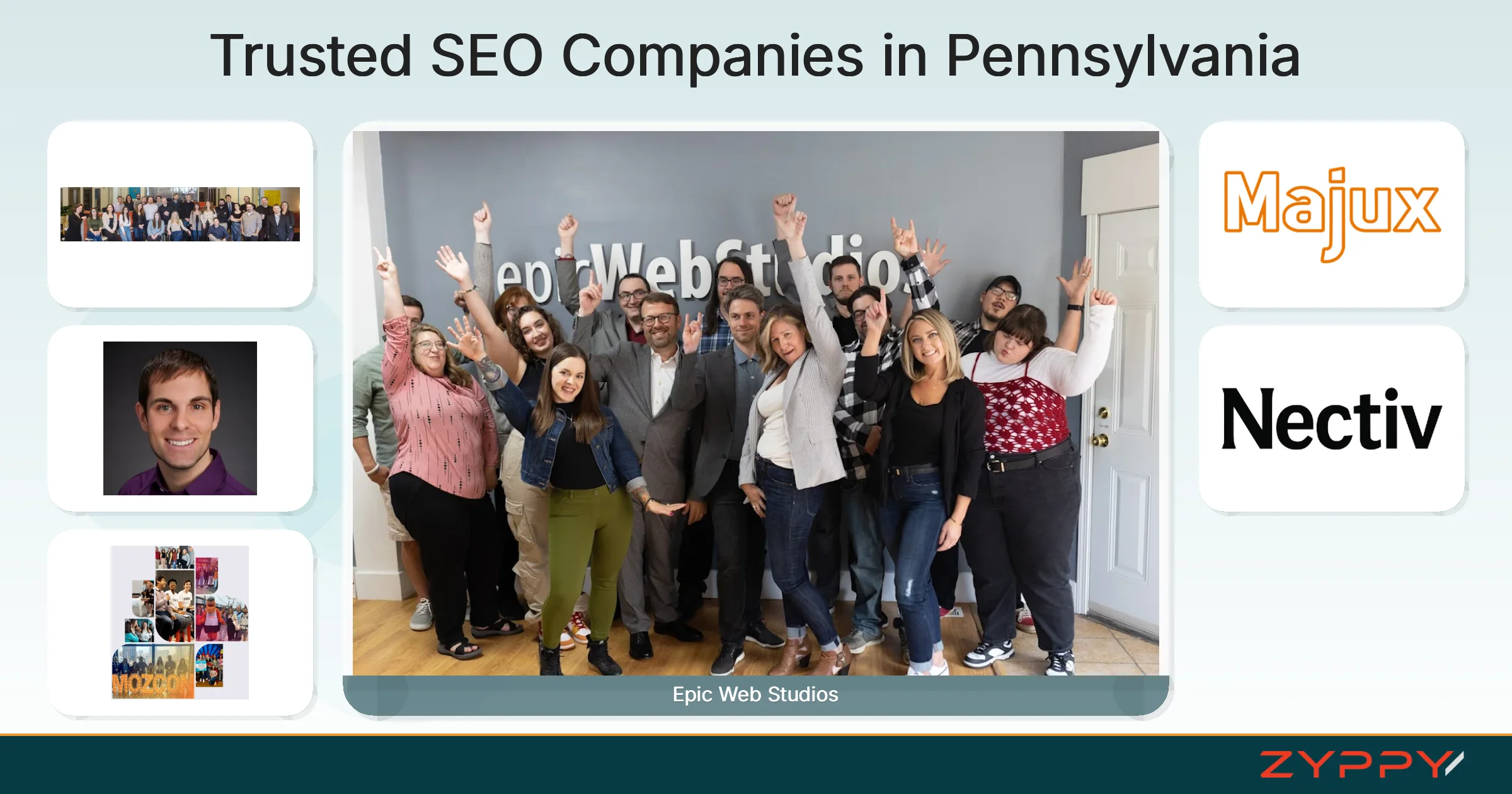 Trusted SEO Companies in Pennsylvania: Epic Web Studios, Seer Interactive, and others