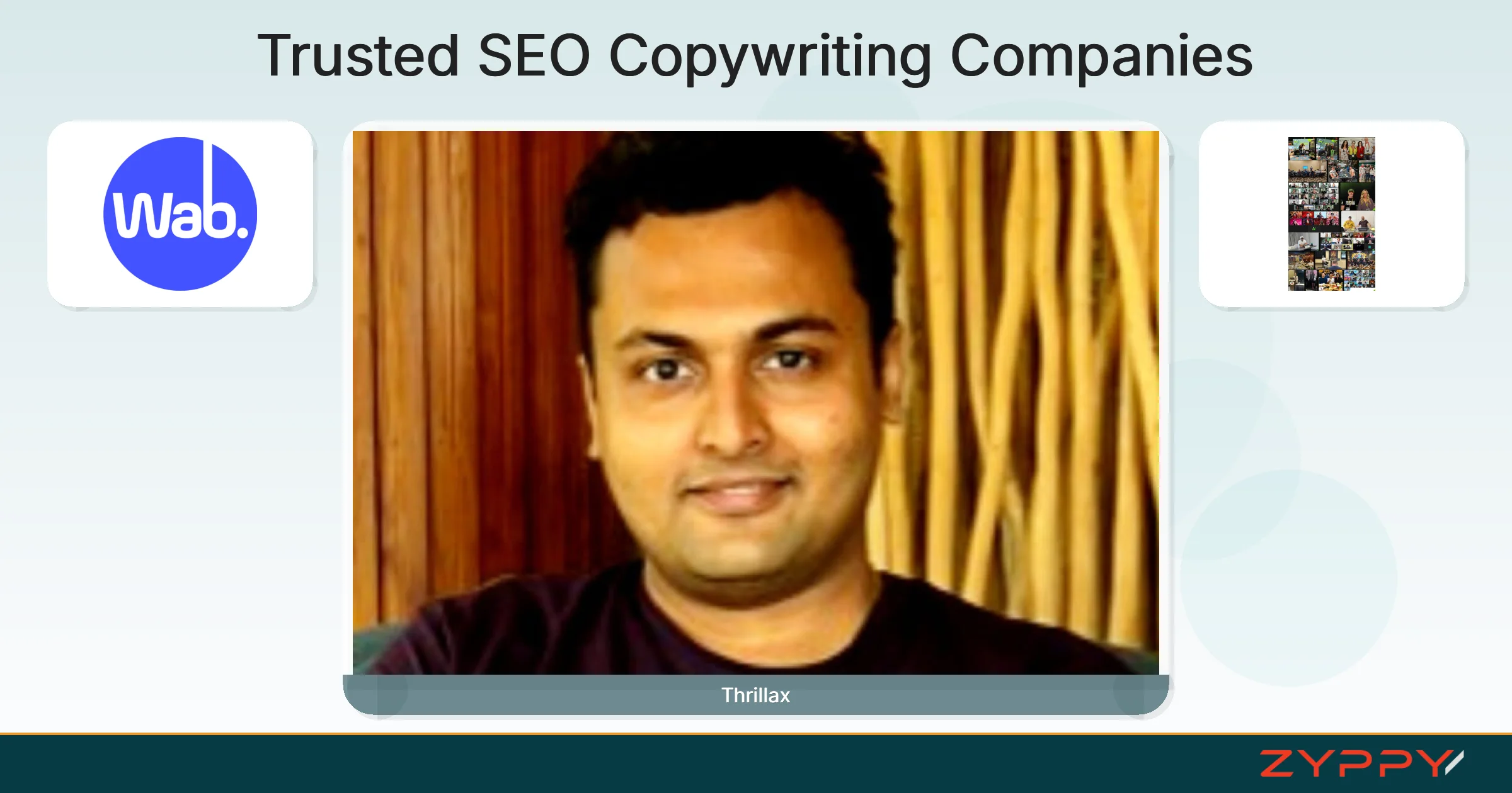 Trusted SEO Copywriting Companies: Thrillax, Wab Digital, and others