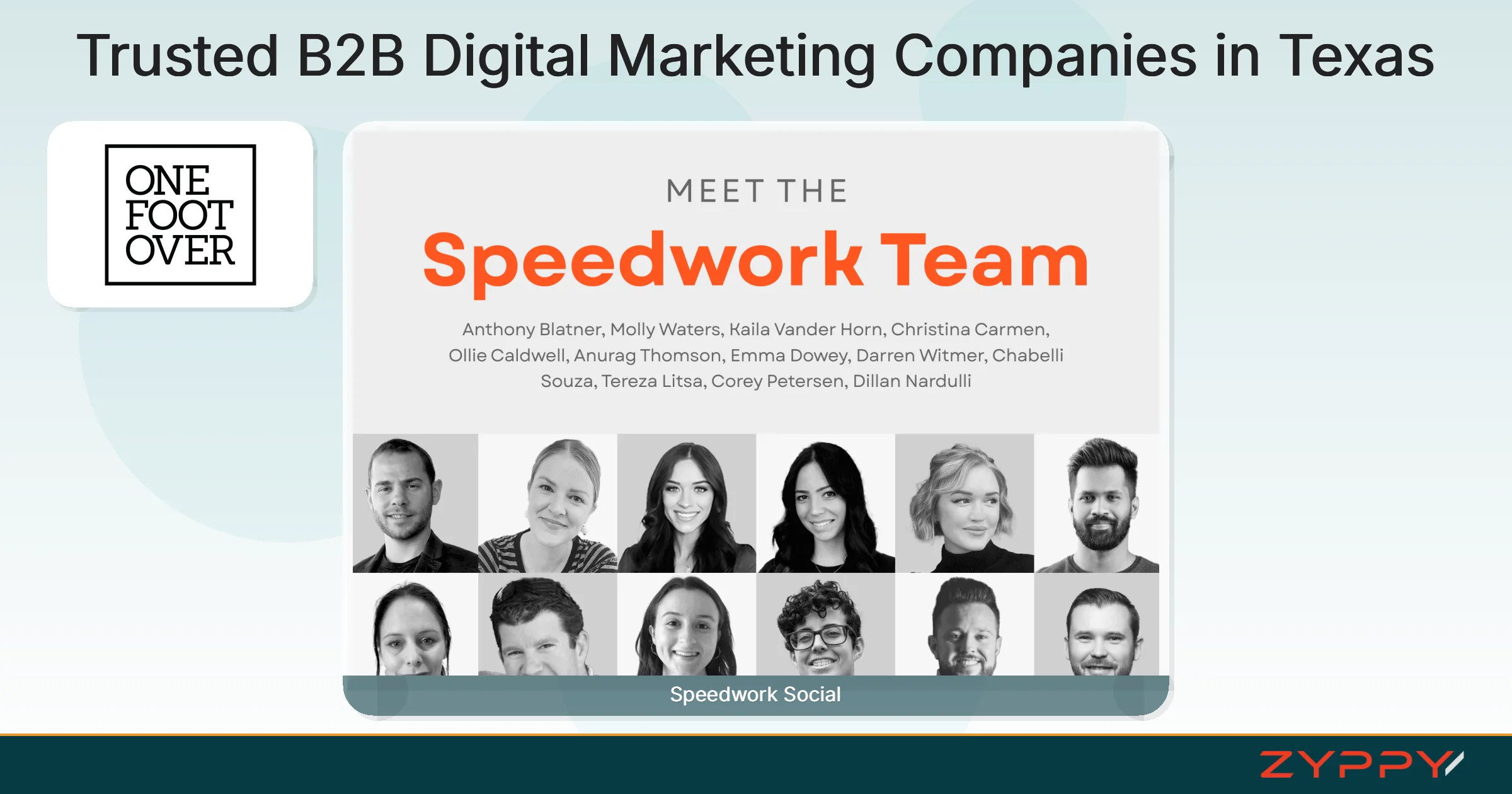 Trusted B2B Digital Marketing Companies in Texas: Speedwork Social and One Foot Over