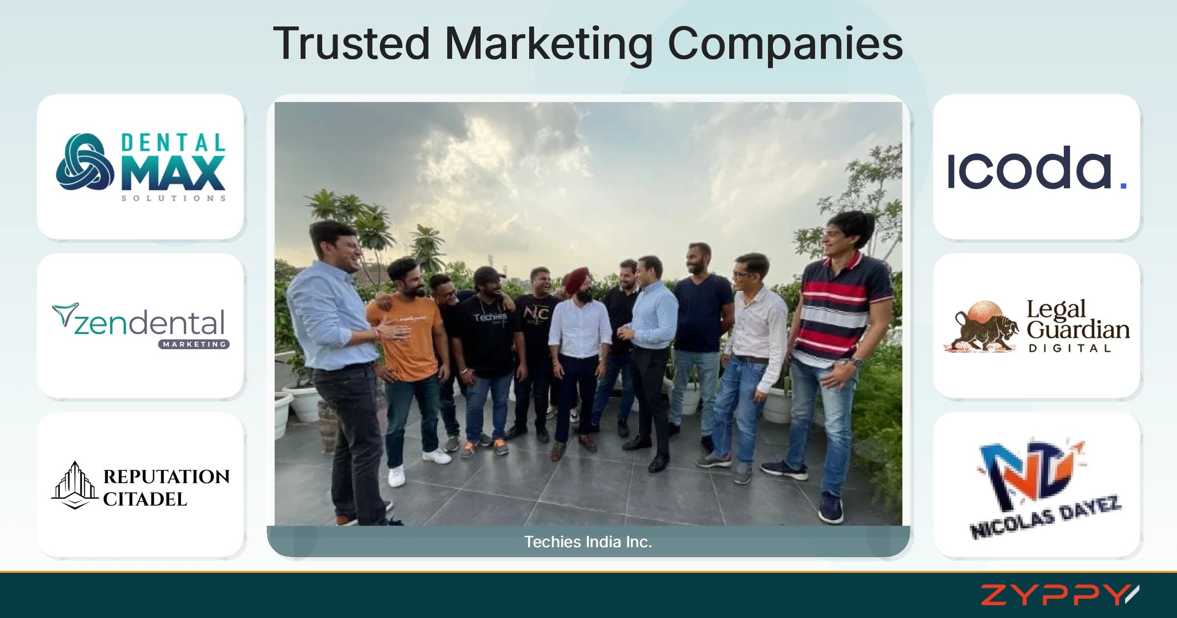 Trusted Marketing Companies: Techies India Inc., Richard Wong / The SEO Consultant.ai, and others