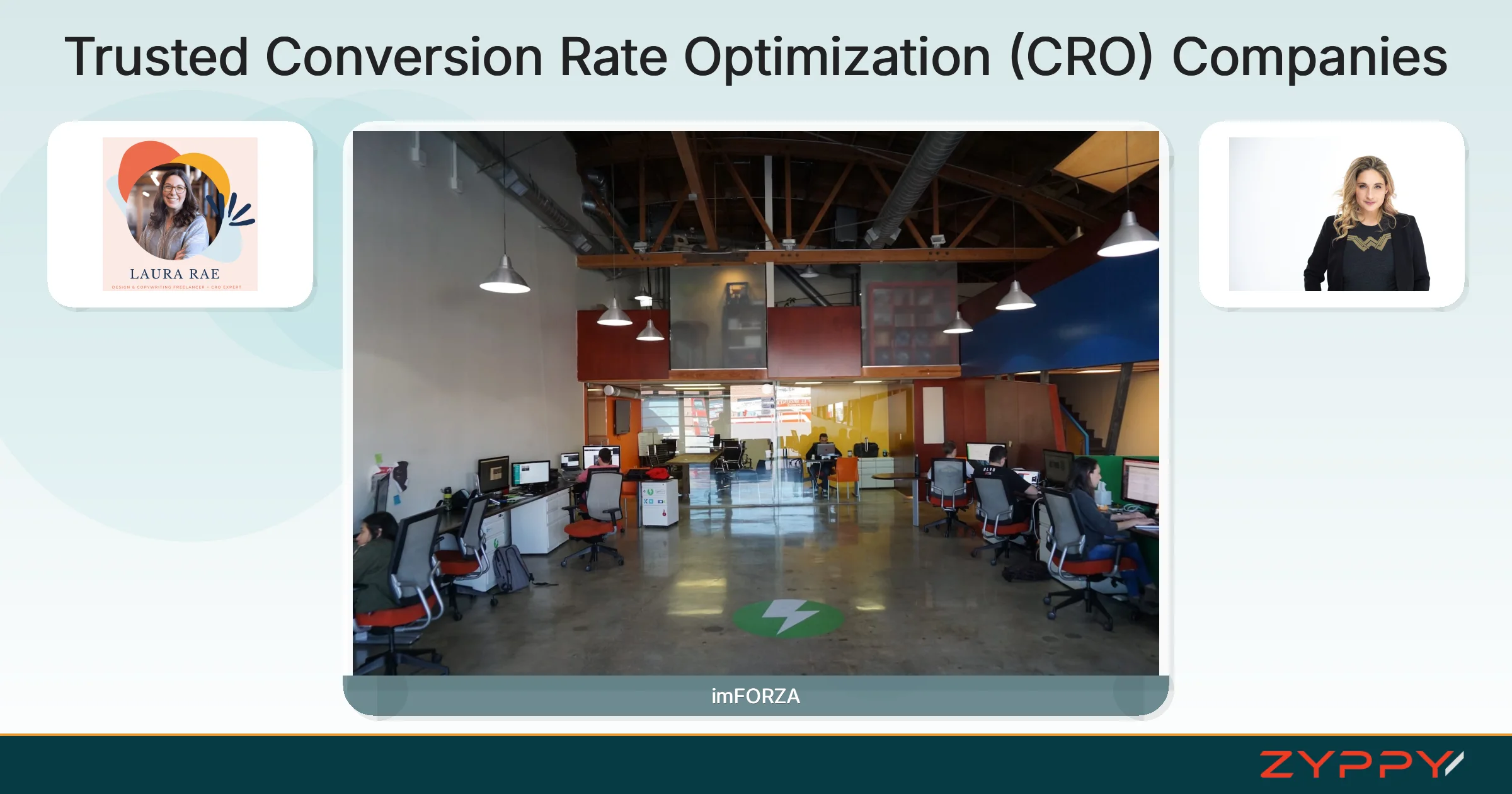 Trusted Conversion Rate Optimization (CRO) Companies: imFORZA, Laura Rae Consulting, and others