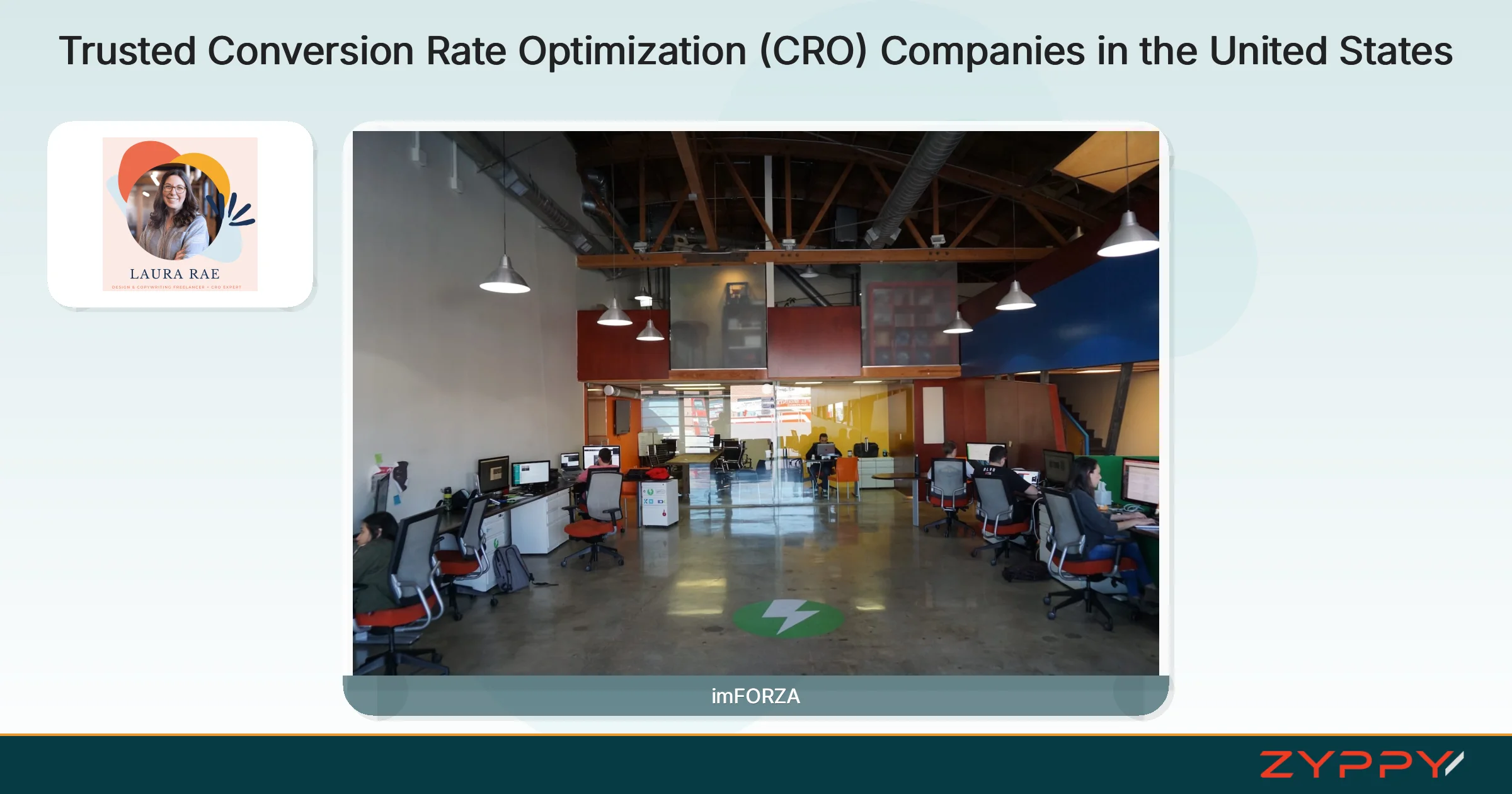 Trusted Conversion Rate Optimization (CRO) Companies in the United States: imFORZA and Laura Rae Consulting
