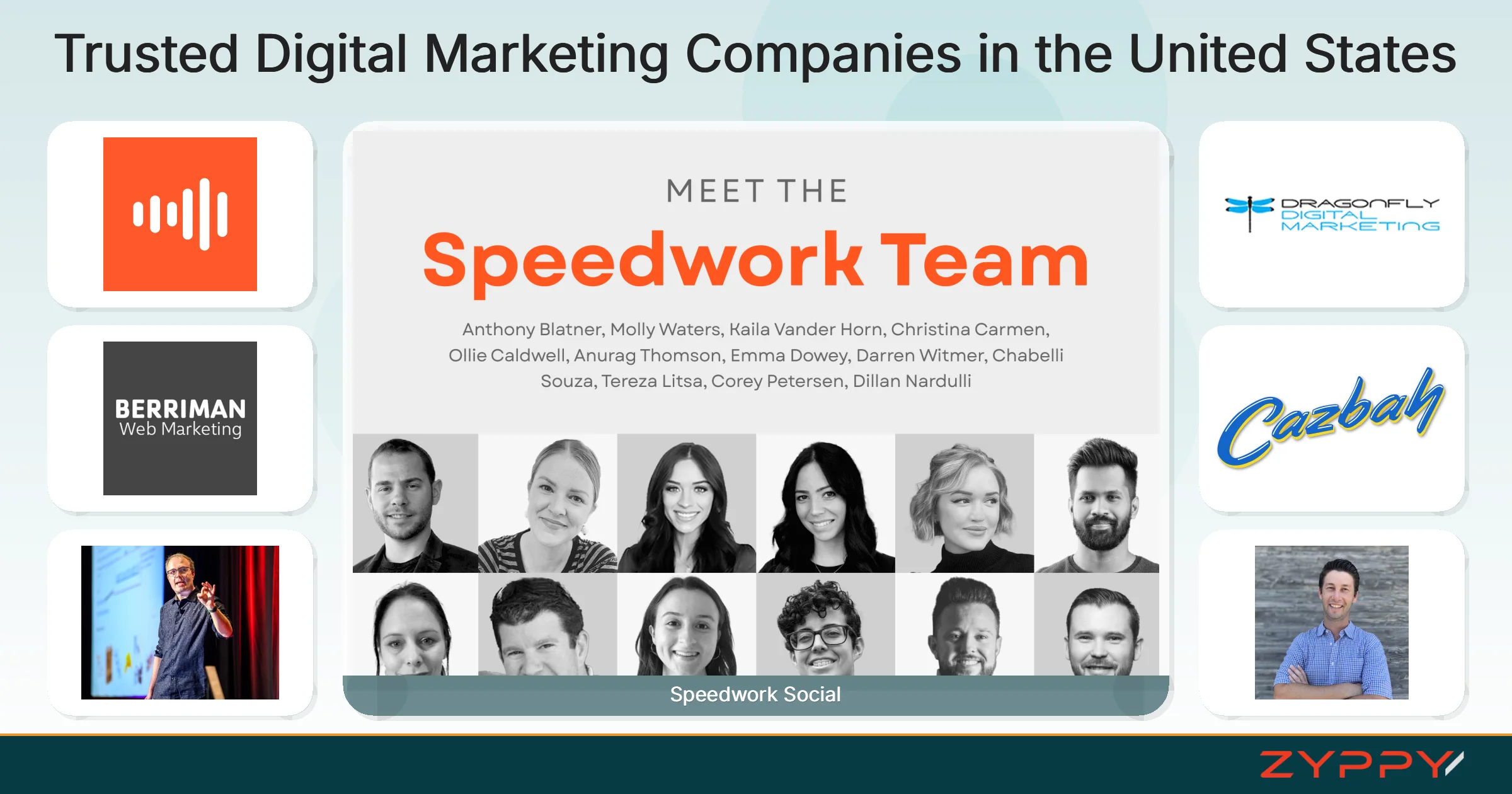 Trusted Digital Marketing Companies in the United States: Speedwork Social, Cazbah, and others