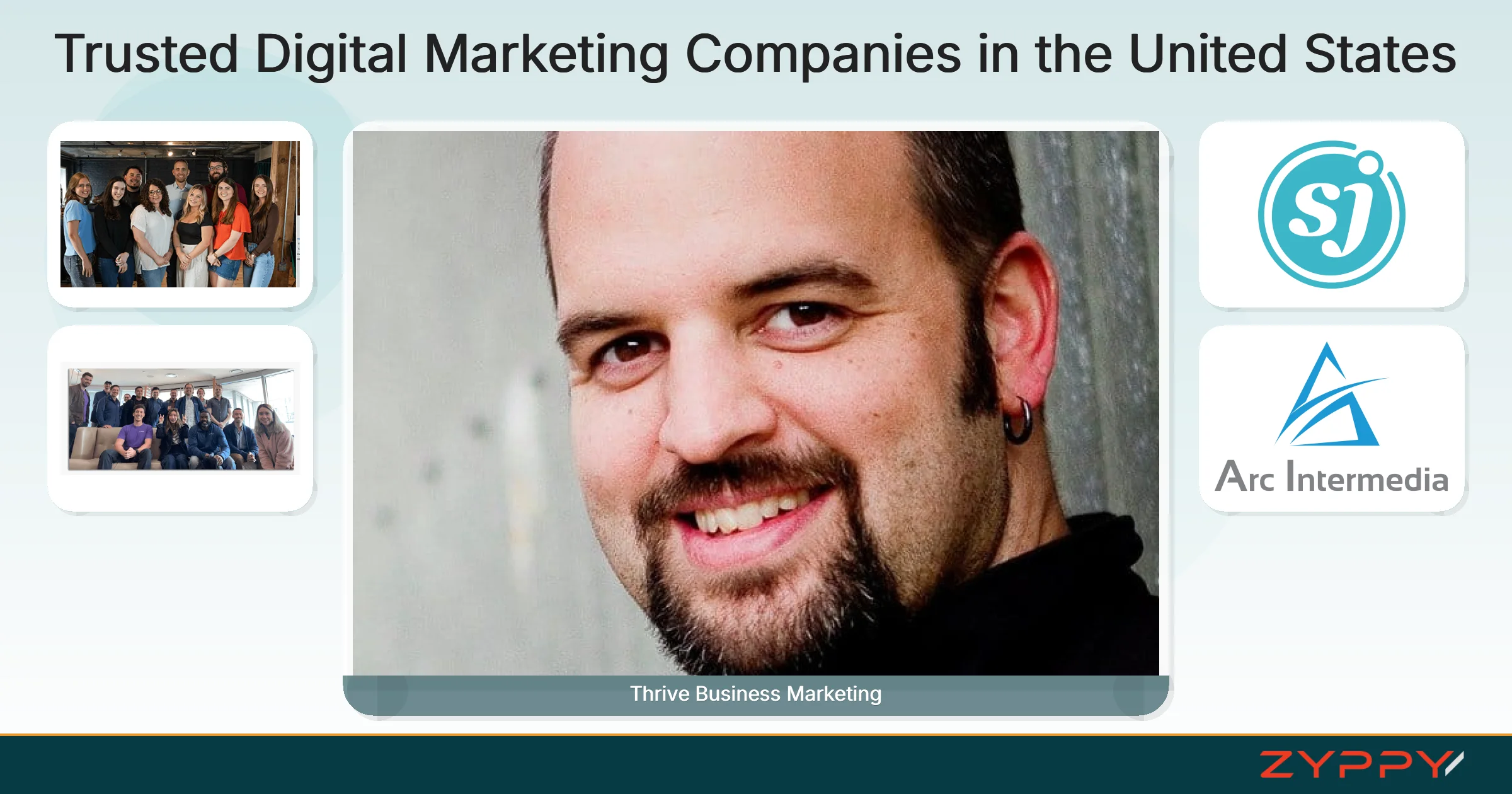 Trusted Digital Marketing Companies in the United States: Thrive Business Marketing, Arc Intermedia, and others