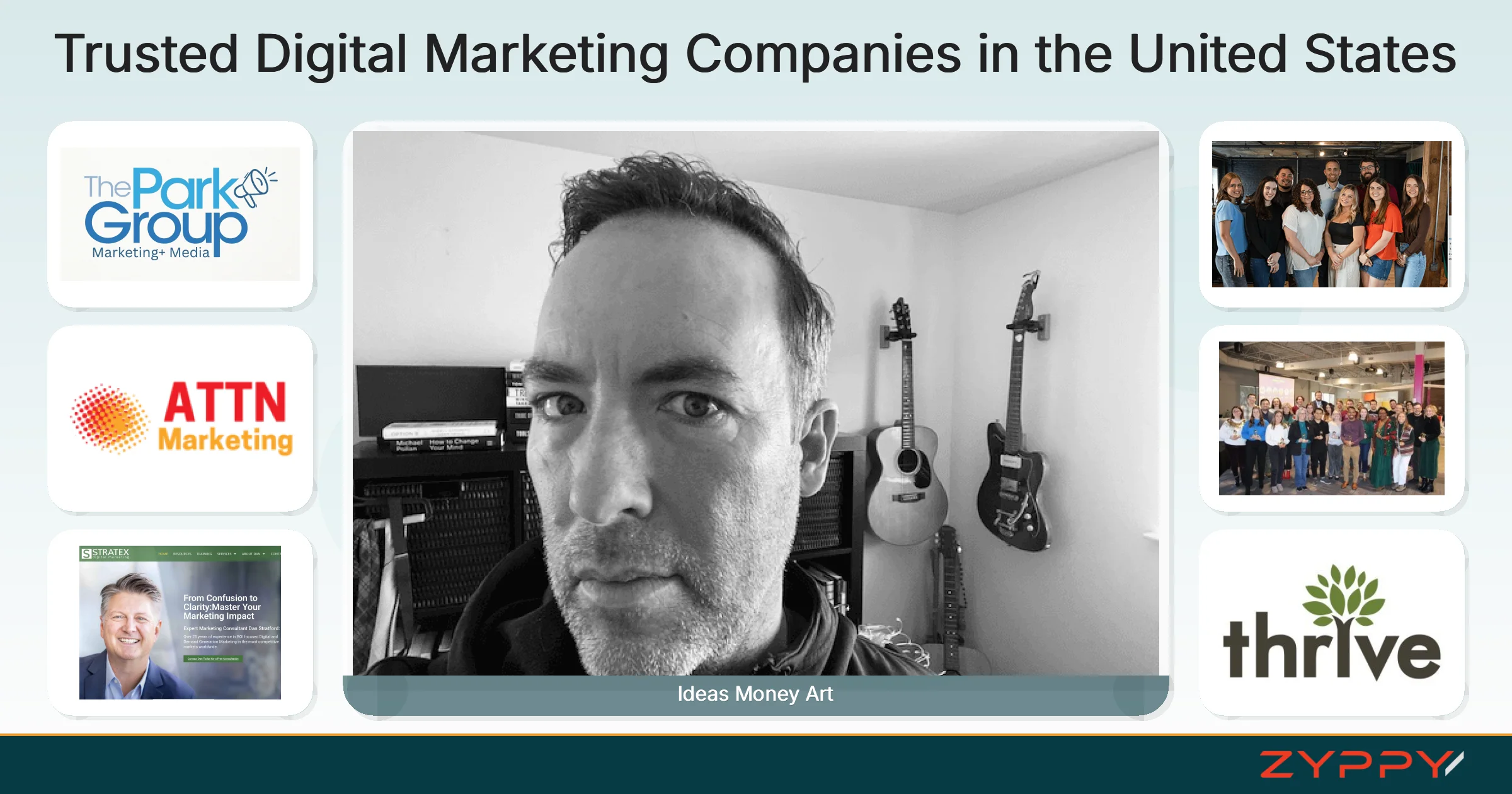 Trusted Digital Marketing Companies in the United States: Ideas Money Art, ROI Revolution, and others