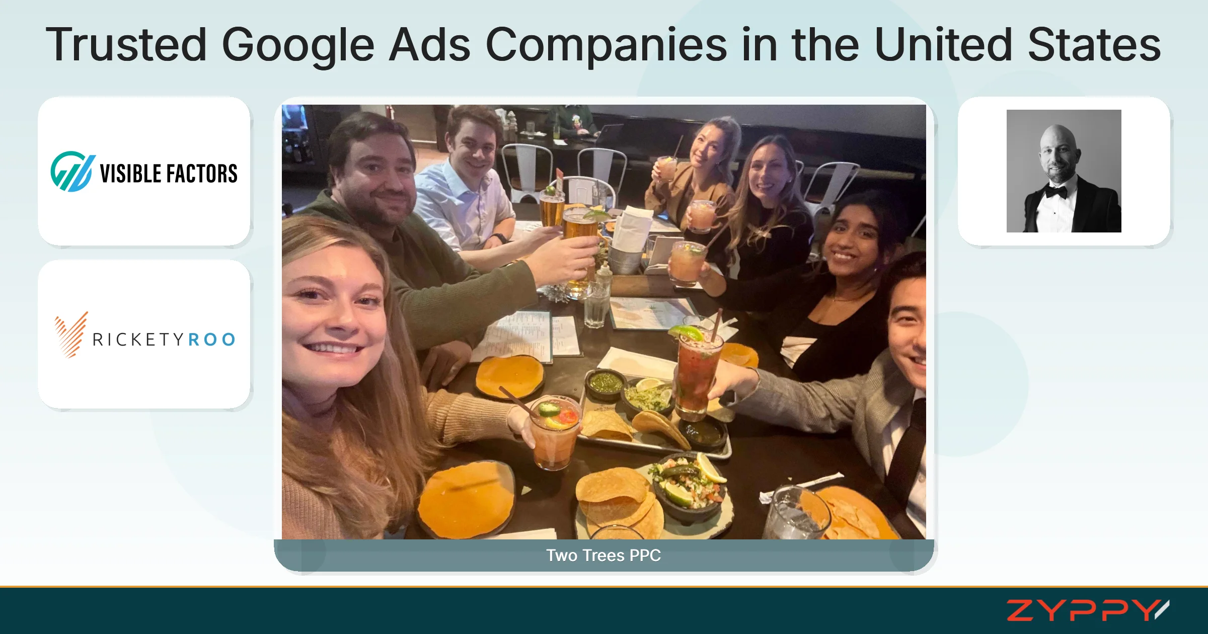 Trusted Google Ads Companies in the United States: Two Trees PPC, Good At Marketing, and others