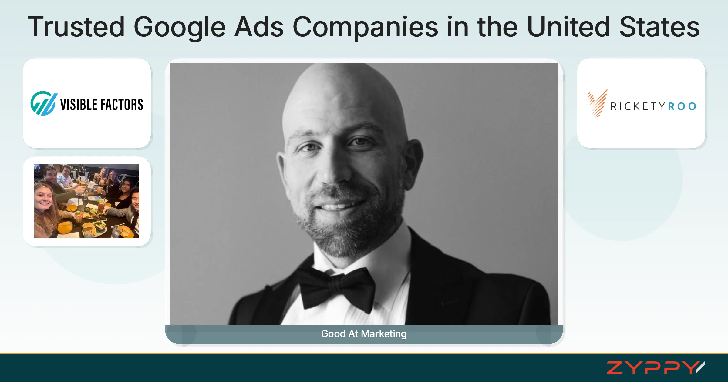 Trusted Google Ads Companies in the United States: Good At Marketing, RicketyRoo, and others