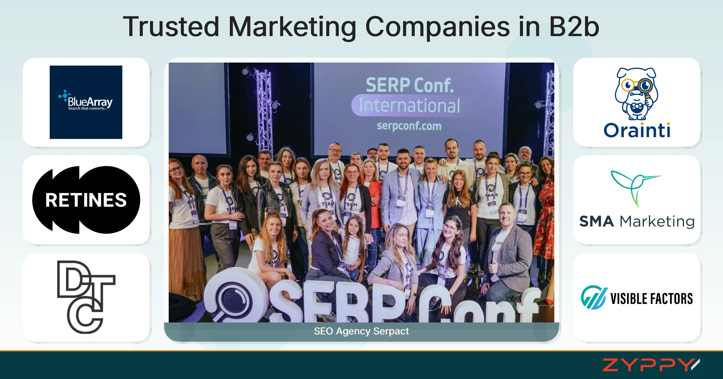 Trusted Marketing Companies in B2b: SEO Agency Serpact, Visible Factors, and others