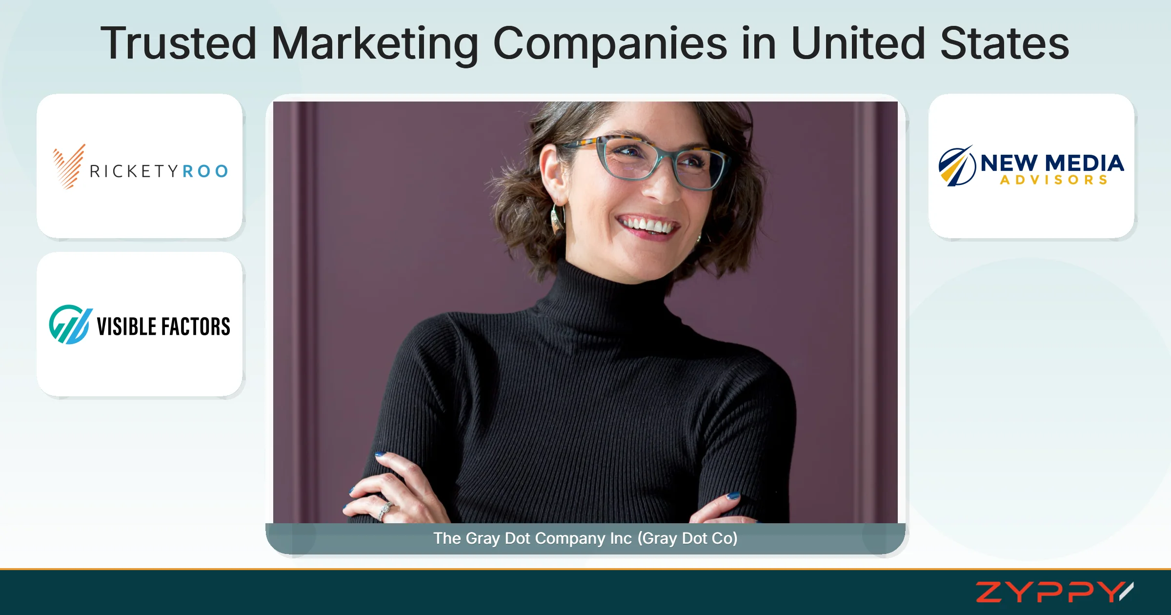 Trusted Marketing Companies in the United States: The Gray Dot Company Inc (Gray Dot Co), Visible Factors, and others