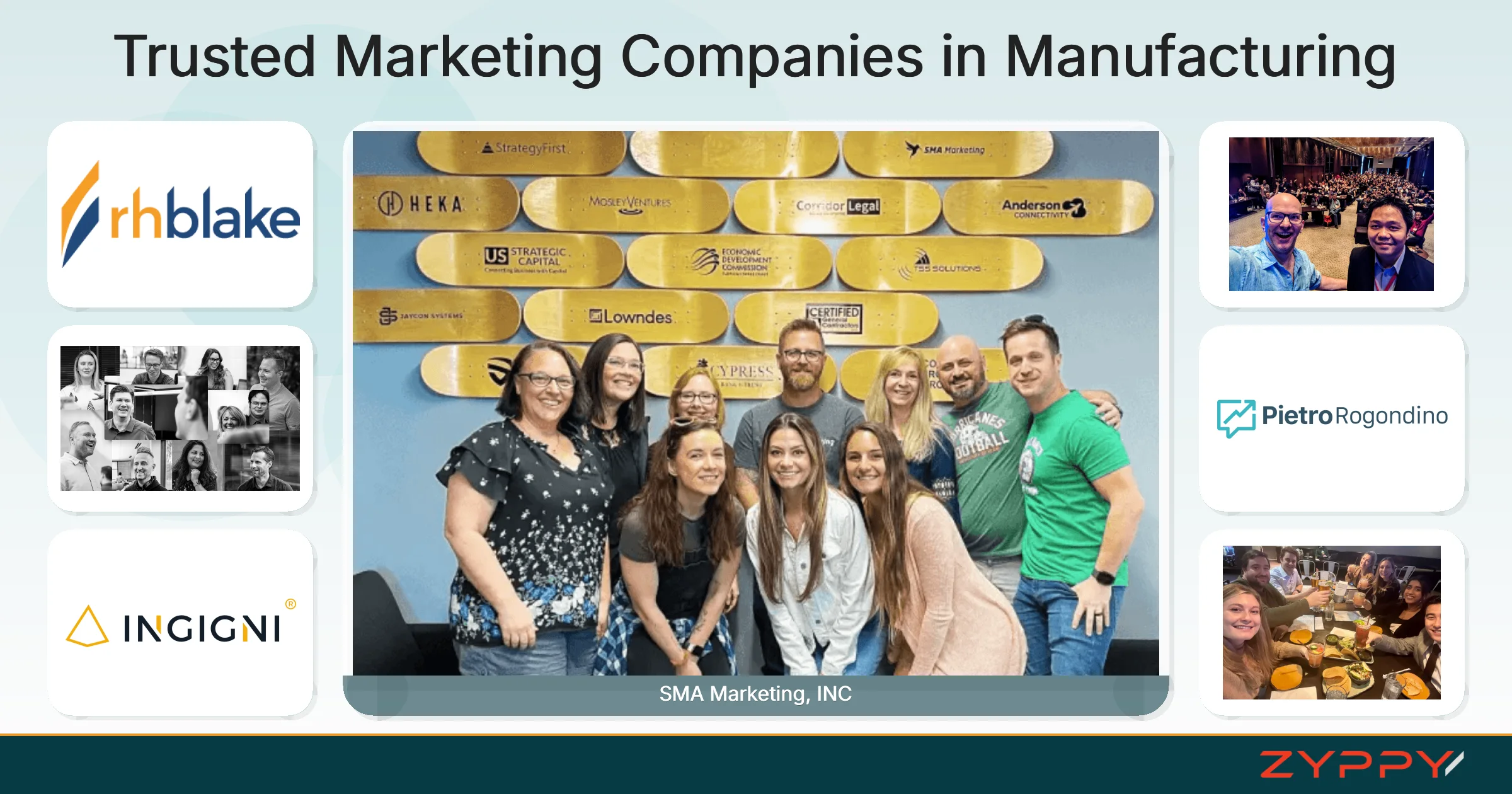 Trusted Marketing Companies in Manufacturing: SMA Marketing, INC, Straight North, and others