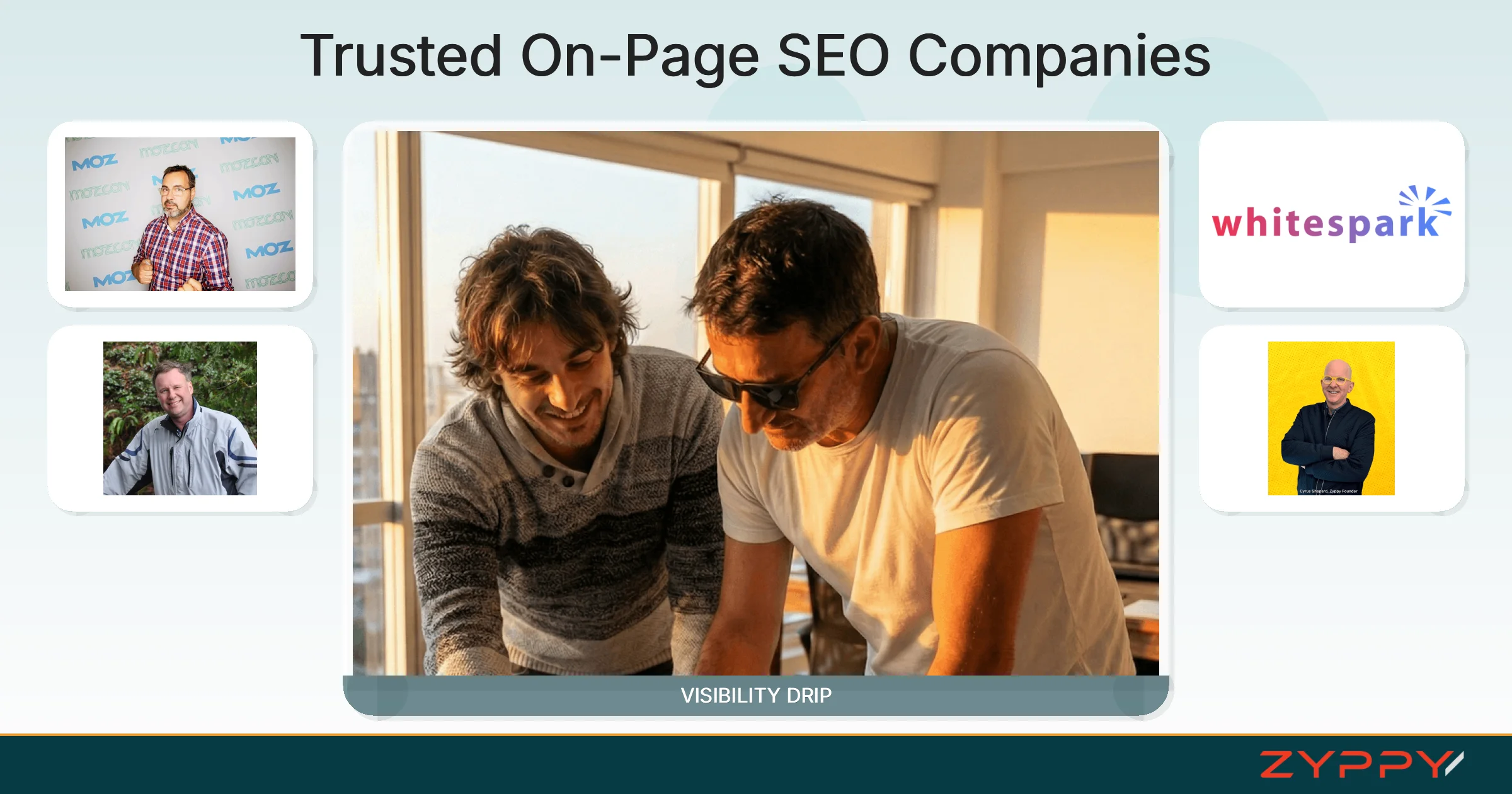 Trusted On-Page SEO Companies: VISIBILITY DRIP, Zyppy SEO, and others