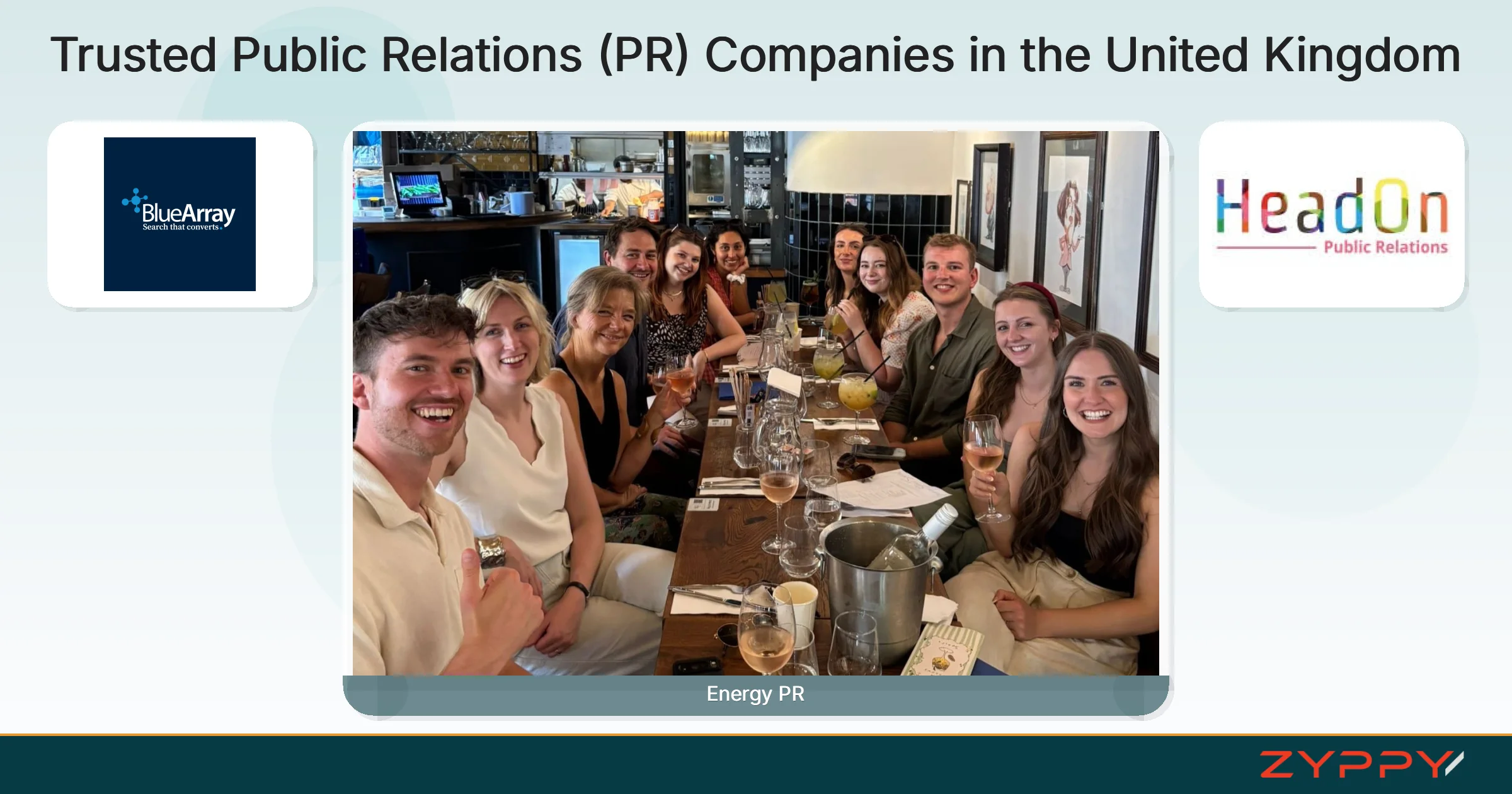 Trusted Public Relations (PR) Companies in the United Kingdom: Energy PR, Head On PR, and others