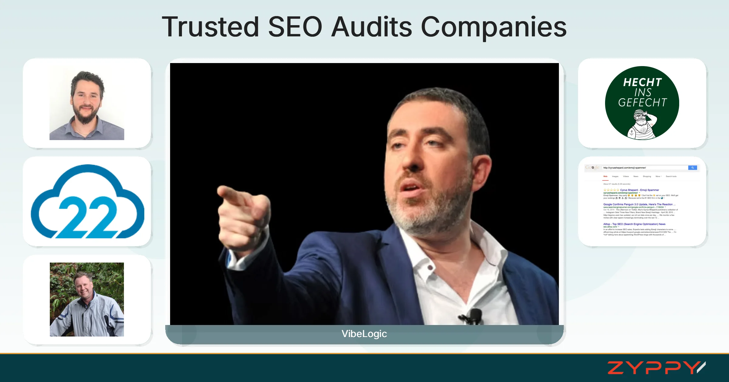 Trusted SEO Audits Companies: VibeLogic, HECHT INS GEFECHT, and others