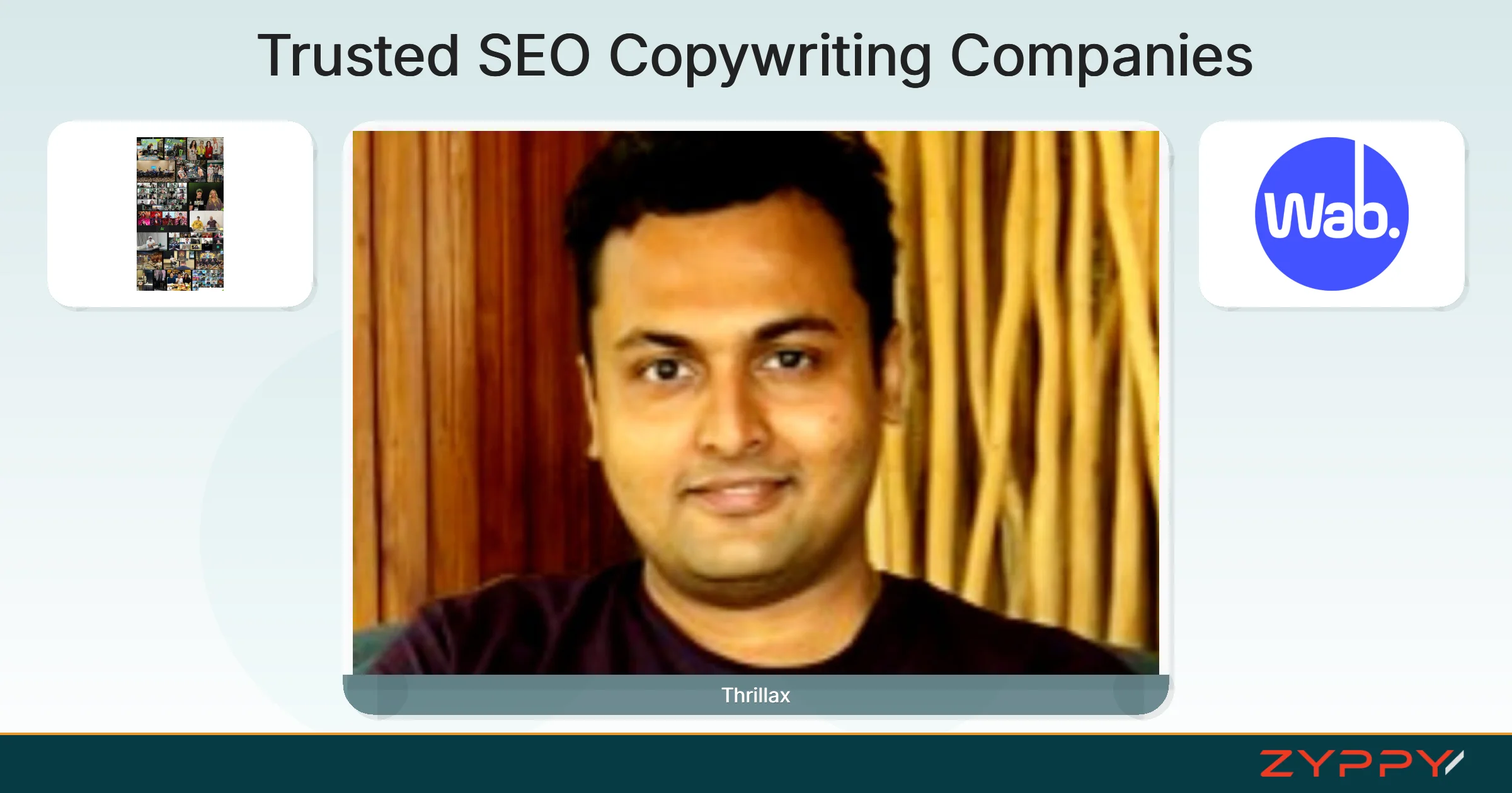 Trusted SEO Copywriting Companies: Thrillax, Wab Digital, and others