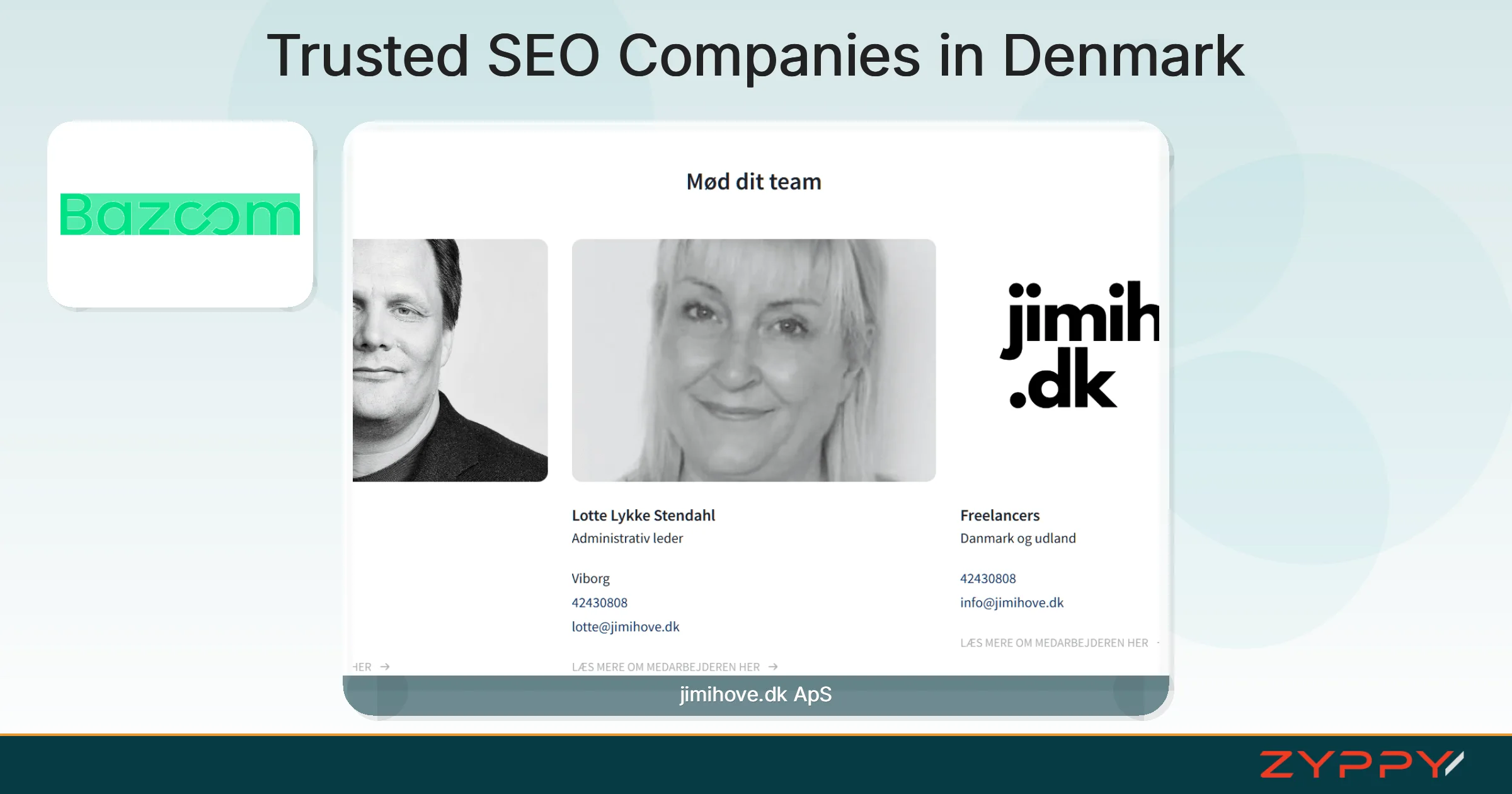 Trusted SEO Companies in Denmark: jimihove.dk ApS and Bazoom