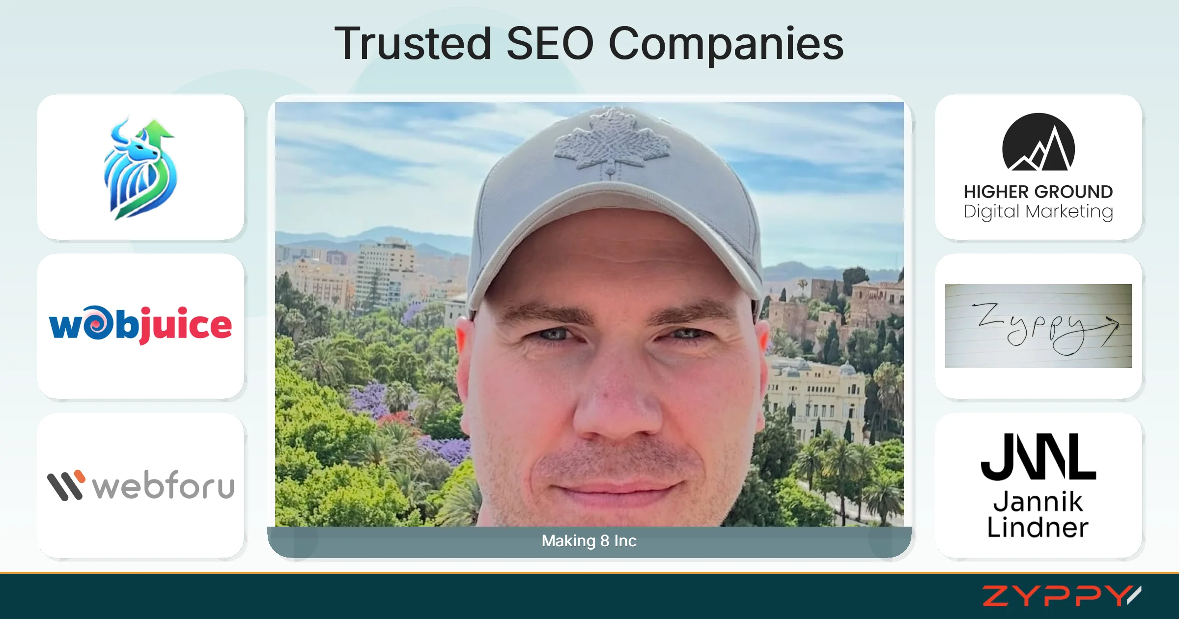 Trusted SEO Companies: Making 8 Inc, Higher Ground Digital Marketing, and others