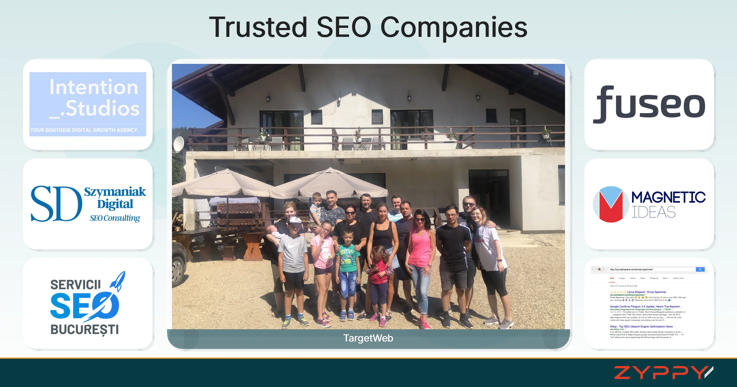 Trusted SEO Companies: TargetWeb, Szymaniak Digital SEO Consulting, and others