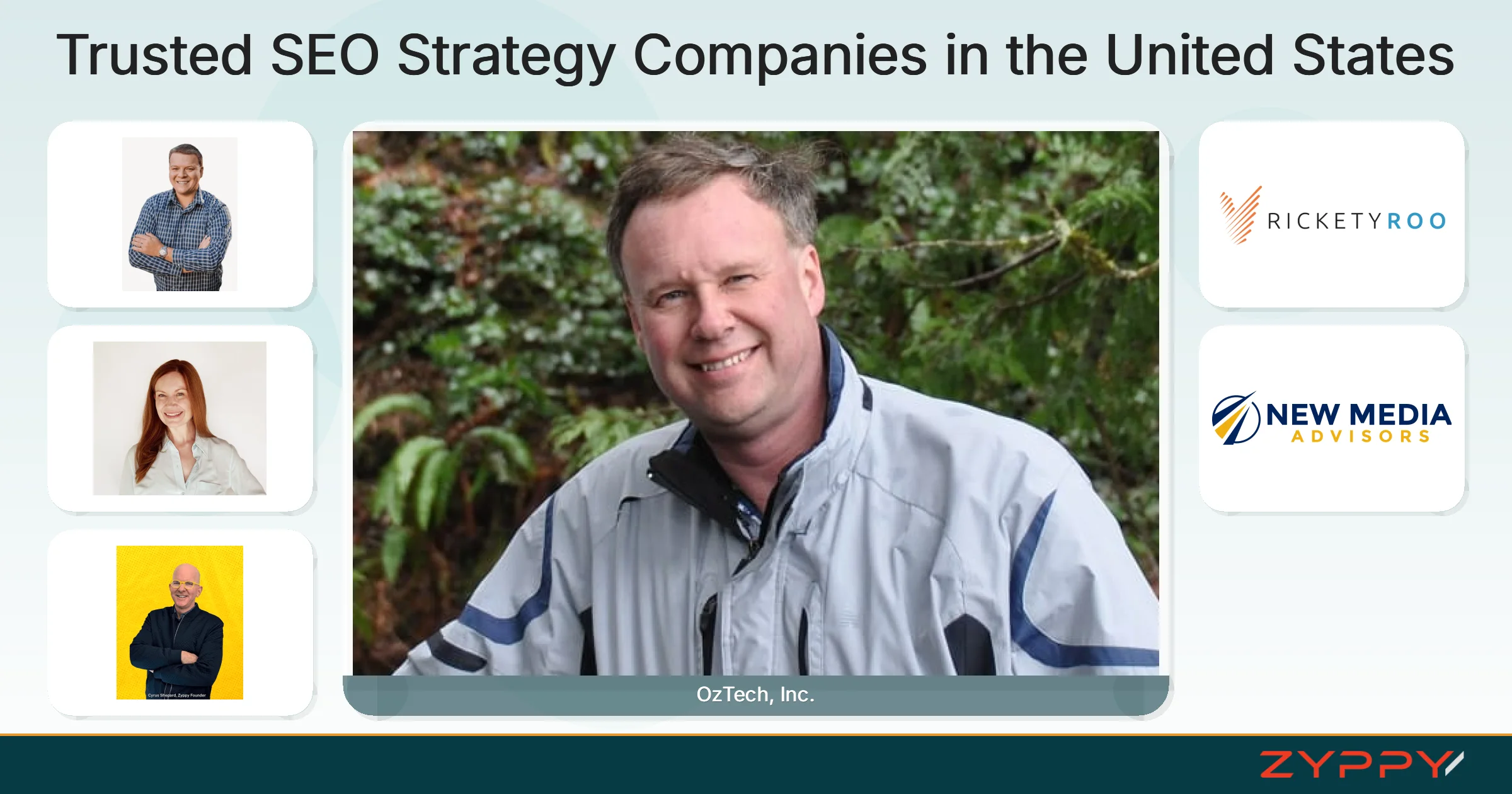 Trusted SEO Strategy Companies in the United States: OzTech, Inc., Nick LeRoy Consulting, and others