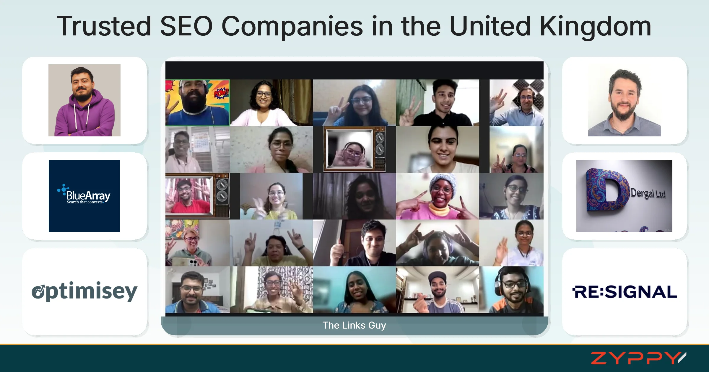 Trusted SEO Companies in the United Kingdom: The Links Guy, Optimisey, and others