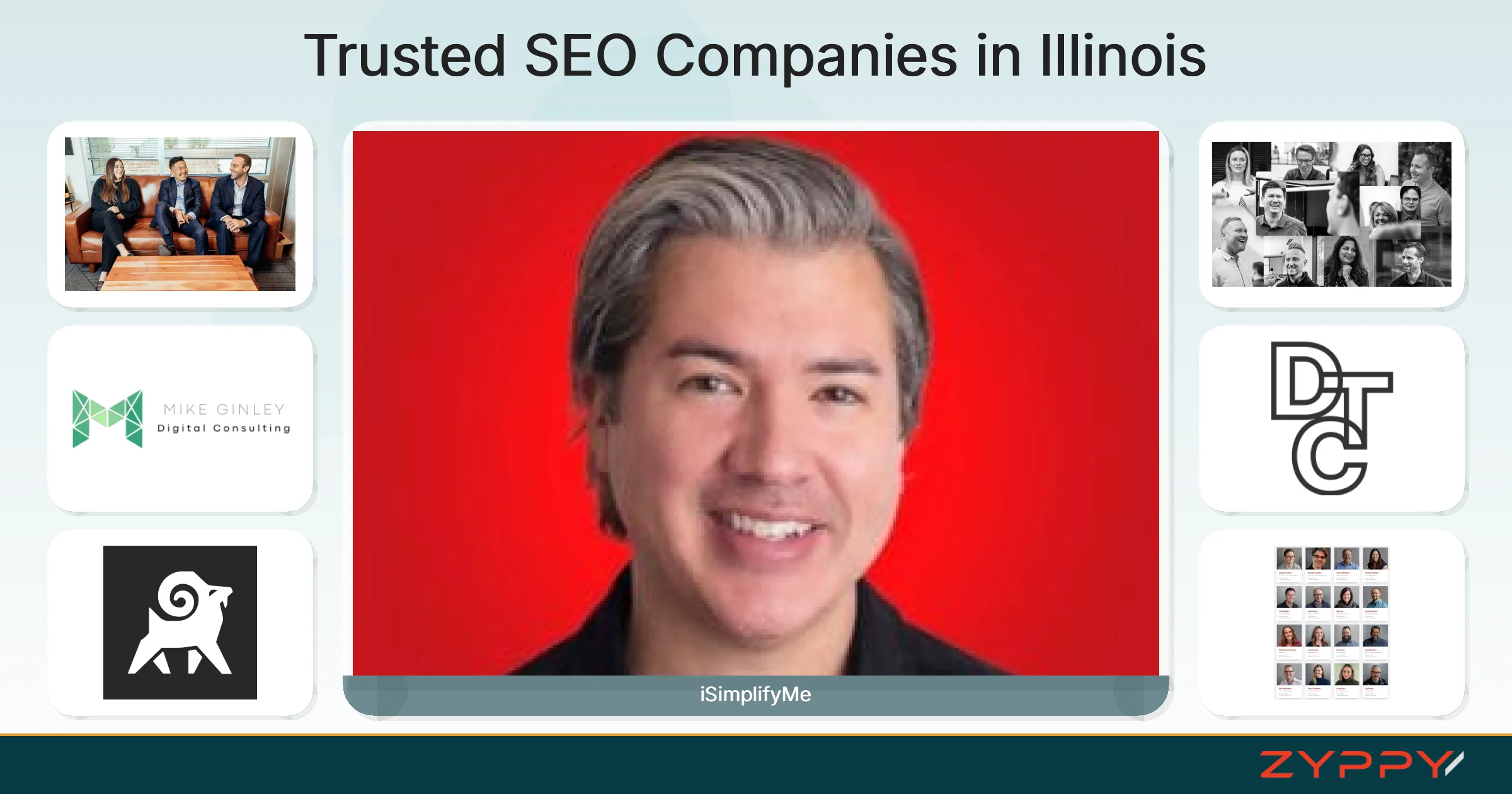 Trusted SEO Companies in Illinois: iSimplifyMe, Rankings.io, and others