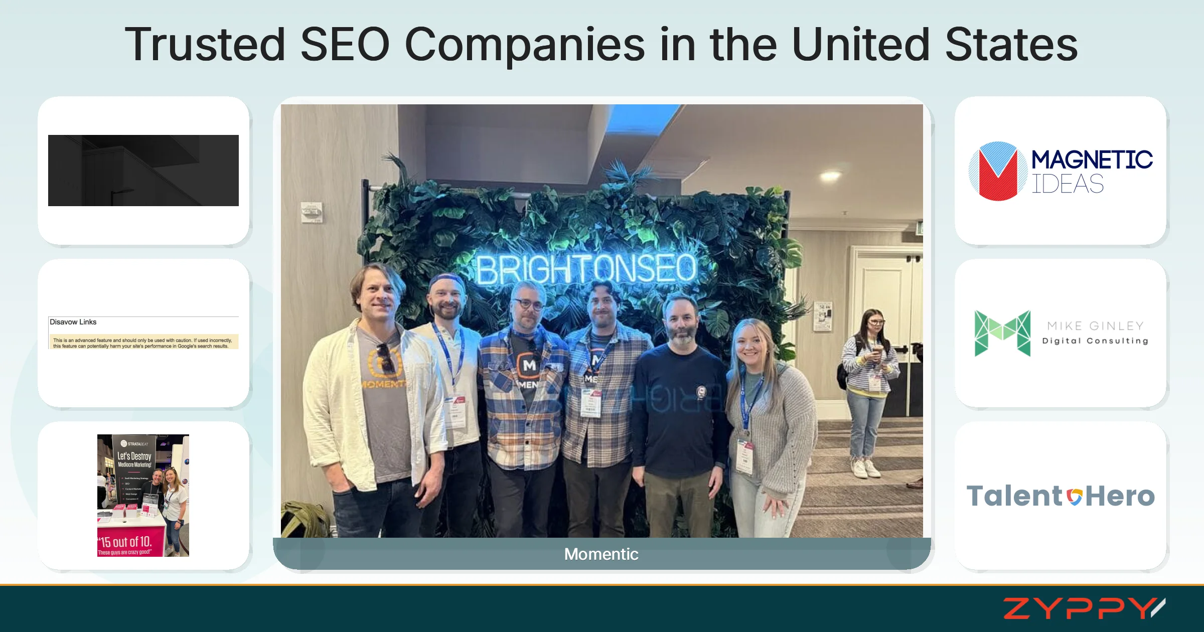 Trusted SEO Companies in the United States: Momentic, Coalition Technologies, and others