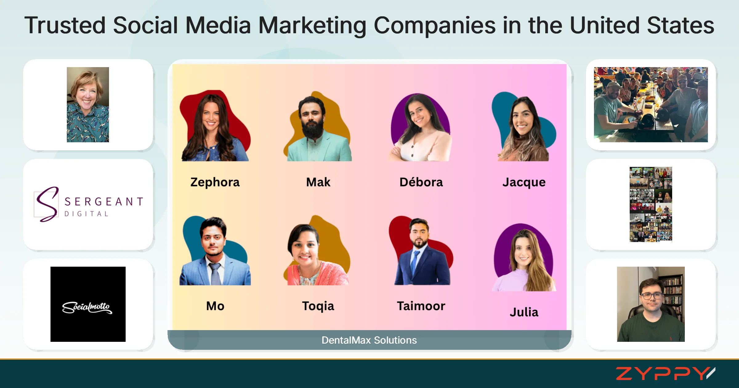 Trusted Social Media Marketing Companies in the United States: DentalMax Solutions, Social Motto, and others