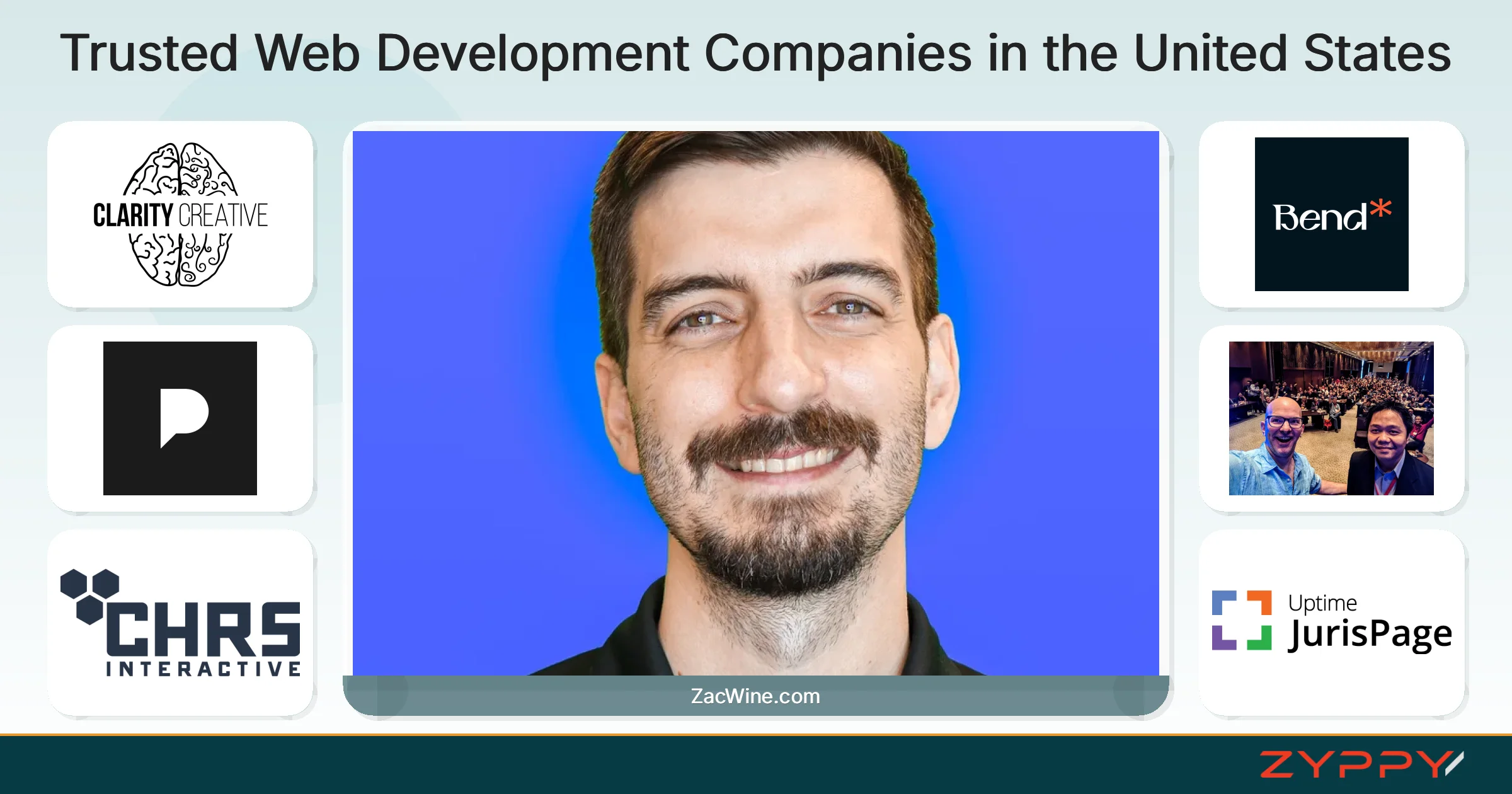 Trusted Web Development Companies in the United States: ZacWine.com, Above The Fray, and others